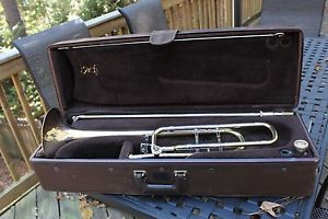 Bach Stradivarius Model 42G Trombone GOLD BRASS BELL WARM SOUND !! WOW!!!