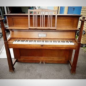 BIRTHDAY SALE Antique Bechstein Model IV Arts & Crafts Oak Upright Piano AS-IS