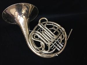 Vintage 1969 CONN 8D Double French Horn, Nickel Silver, made in Elkhart, IND