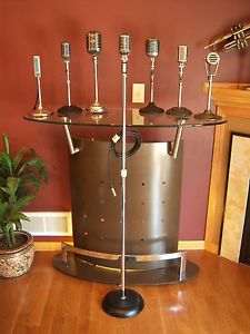 Vintage 1960's Shure 55 S dynamic microphone Elvis w 14 ft cable & Atlas stand