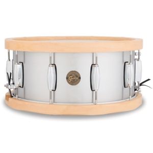 GRETSCH S1-6514A-WH Rullante in alluminio 14x6,5 - Cerchi in Legno