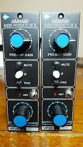 Two capi vp26  500 series mic pre preamps with red dot opamps