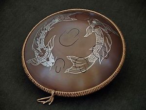 GUDA 2.0 FX Plus Drum "Koi Fish", Acoustic/Electric Steel Tongue Drum, Handpan