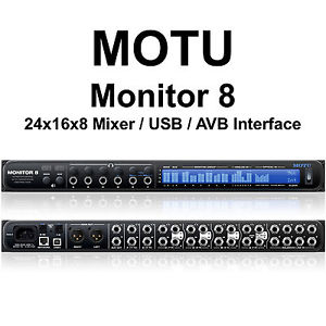 MOTU MONITOR 8 24x16x8 Mix USB/AVB Audio Interface Headphone Amp $50 Instant Off