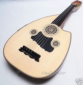 Professional Turkish Electric/ Acoustic Cut away SANDI Oud, Fretless Guitar!