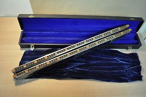 M-Hohner Rare Double Bass Germany 23 Inch 48 Chord Harmonica (267/384) with Case