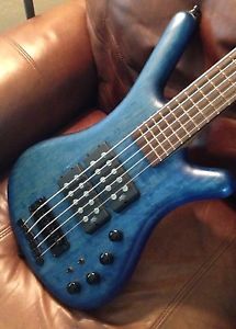 Warwick RockBass Corvette $$ 5-String Electric Bass. Ocean Blue