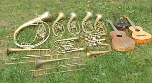 Brass Instruments Set von 14 pcs for Decorated Helicon Tenor trombone trumpet