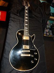 Vintage Gibson 1974 Les Paul Custom Electric Guitar Ebony
