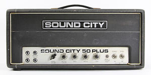 Vintage 1970s Sound City 50 Plus Head