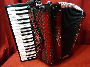NEW Beltuna Piano Accordion Studio IV Shadow Red LMMM 34 72 Made in Italy