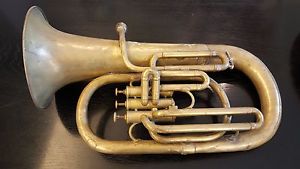 VINTAGE HUGE BRASS BAND MARCHING TROMBONE