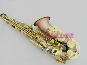 Antique Wire Drawing Professional HIgh-Grade E Flat Brass Alto Saxophone #