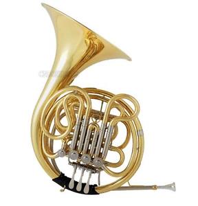 Professional JINBAO Gold F/Bb 4 Key Double French Horn Cupronickel Leadpipe+Case