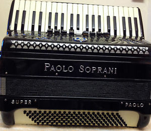 PAOLO SOPRANI-SUPER PAOLO-PIANO ACCORDION-41/120-4V/9R-5V/2R-IN:GOOD CONDITION!!