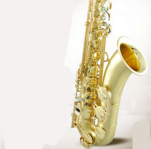 New Professional High-Grade Brass Wire Drawing B Flat Tenor Saxophone #