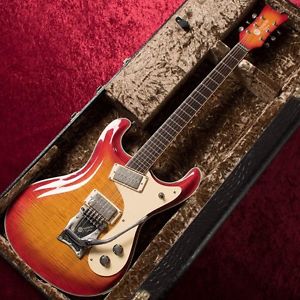 Mosrite/63 MODEL Brown w/hard case Free shipping Guiter Bass From JAPAN #G127