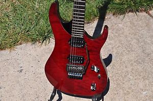 Washburn Parallaxe PXS10FRQTR Electric Guitar Floyd Rose Red Quilt