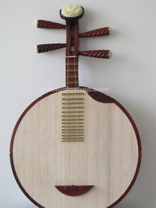Professional red sandalwood Chinese Yueqin lute, Moon Guitar
