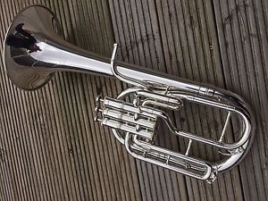 Besson Sovereign BE950-2 Eb Tenor Horn-Stunning Original Silver Plate Finish-