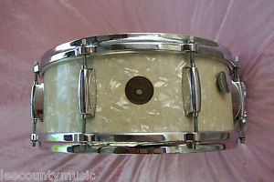 WHITE PEARL! ADD this RARE 1950's GRETSCH 4157 WMP SNARE DRUM to YOUR SET! #T776