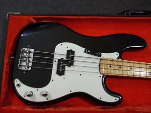 1973 Vintage Fender Black Precision American 73 Bass Guitar