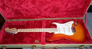 Fender American Deluxe Ash Strat 2008 Sunburst Maple Fretboard - Modified