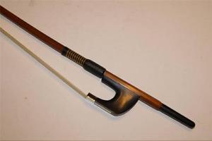 ANTIQUE  OLD  DOUBLE  BASS  BOW  PERNAMBUCO  GERMANY  (HAIR: 52cm)