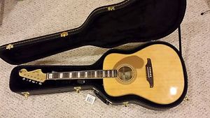 Fender Elvis Presley Kingman acoustic clambake guitar, hard case, tuner, strap