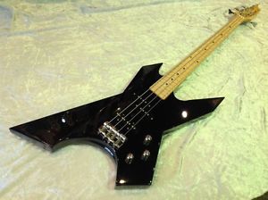 Killer Dagger PJ Black Basswood Body Used Electric Bass Guitar w Soft Case Japan