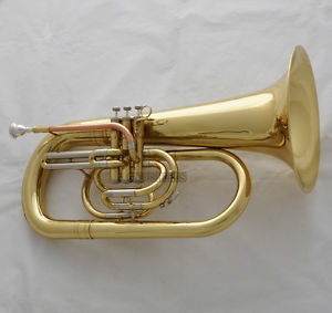 Professional Gold Marching Euphonium B-flat Monel Valves horn With Case