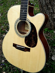 "Easy Play" Solid Acoustic Electric Guitar w Seagull Natural Cherry CW