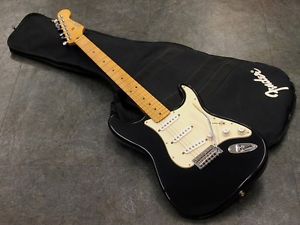 Fender Mexico Standard Stratocaster Black Alder Body Used Electric Guitar Japan