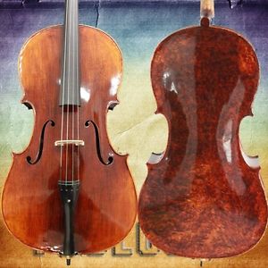Antique Oil Handcraft High Grade Bird Eye Maple Cello Ebony Pegs 4/4 Cello SET