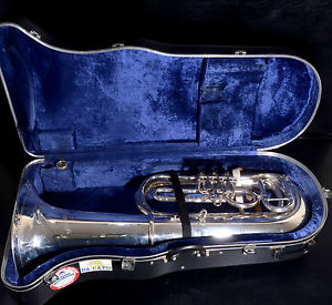 Vintage Rare TOP Eb Rotary Valve Tuba Schenkelaars& CASE+ Mouthpiece~Netherlands