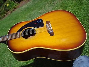 1965 Epiphone Texan FT-79 Sunburst Vintage Acoustic Guitar - 55 HD Images