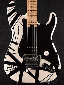 EVH Striped Series White with Black Stripes 2010 Electric Guitar Free Shipping