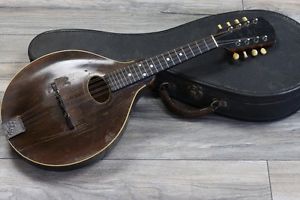 1910 Gibson Style A Mandolin Black and Brown with Original Case