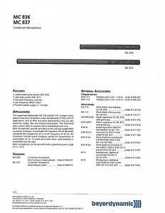 BEYERDYNAMIC MC837 PV SHOTGUN MICROPHONE