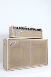 1964 Fender Bandmaster Blackface Blonde Pre-CBS Piggyback Tube Amp Head & Cab