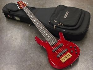 YAMAHA TRB JP2 Translucent Dark Red 6 string Used Electric Bass Guitar Japan F/S