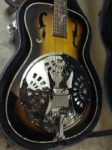 Republic Resonator Guitar W/ Opal Inlaid On The Neck