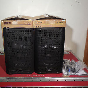 2x QSC K8 2 Way 1000w Powered Speakers K Series 8" Active Loudspeakers MINT CND
