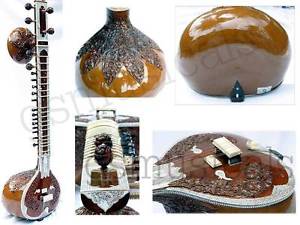 SITAR TEAKWOOD PRO RAVISHANKHAR STYLE DOUBLE TUMBA WITH FIBREGLASS CASE GSM001