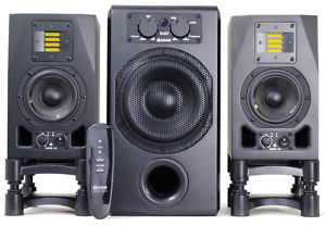 Adam Audio A3X Studio Monitors (Pair) & Sub7 Subwoofer Speaker Bundle New