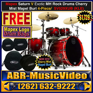 2016 Mapex Saturn V Exotic MH 4-Piece Drums FREE Mapex Dru Bags SV529XUB