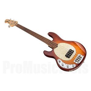 Music Man USA Stingray 4 Lefthand Lined Fretless -Honey Burst *rare!* bass lefty