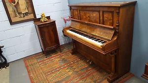 Reconditioned Walnut, German, Overstrung Piano. CAN DELIVER.