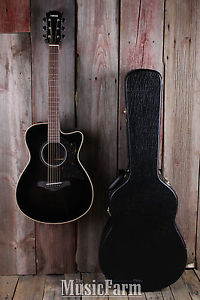 Yamaha AC1RTBLHC Concert Cutaway Acoustic Electric Guitar Hardshell Case B STOCK