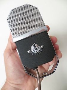 VINTAGE EMI OLD ANTIQUE RECORDING STUDIO CHROME TRIM MICROPHONE & WORKS